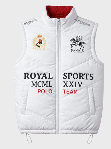 Men's White Regular Fit Printed Casual Biker Jacket