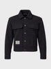 Men's Black Regular Fit Solid Casual Jacket