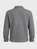 Men's Grey Regular Fit Solid Casual Jacket
