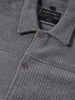 Men's Grey Regular Fit Solid Casual Jacket