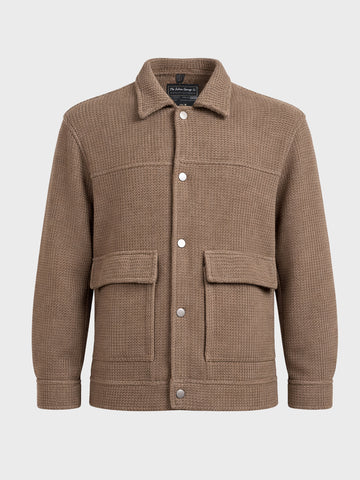 Men's Grey Regular Fit Solid Casual Jacket