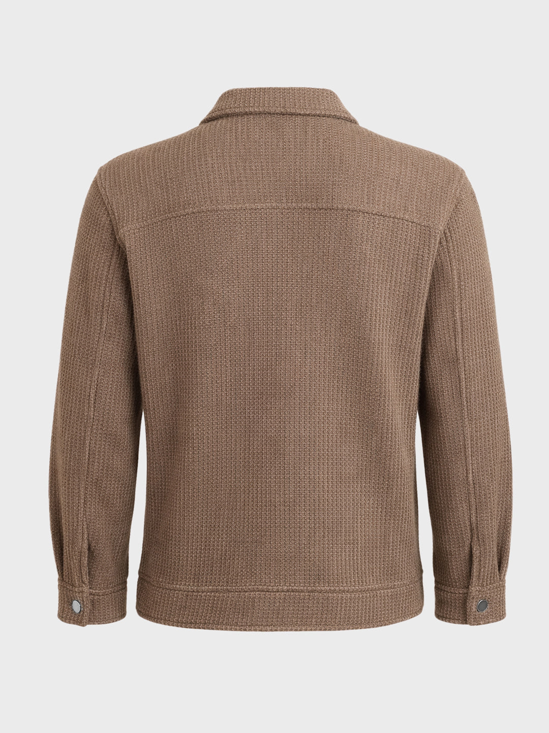 Men's Grey Regular Fit Solid Casual Jacket