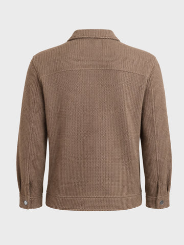 Men's Grey Regular Fit Solid Casual Jacket