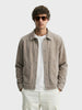 Men's Grey Regular Fit Solid Casual Jacket