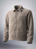Men's Grey Regular Fit Solid Casual Biker Jacket