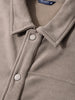 Men's Grey Regular Fit Solid Casual Biker Jacket