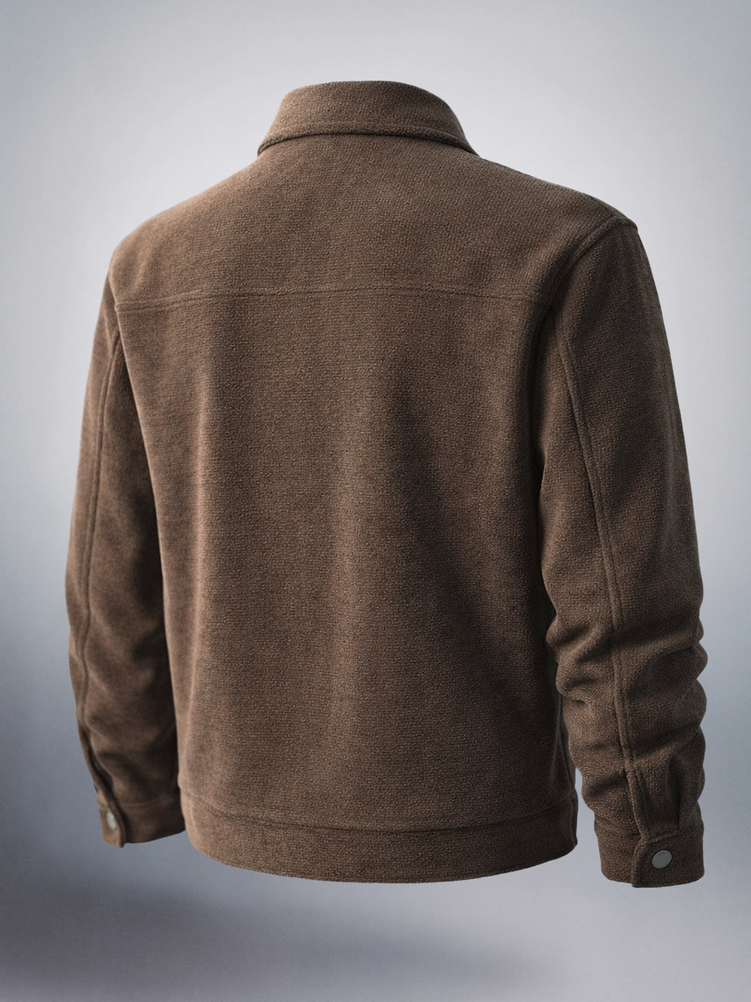 Men's Brown Regular Fit Solid Casual Jacket