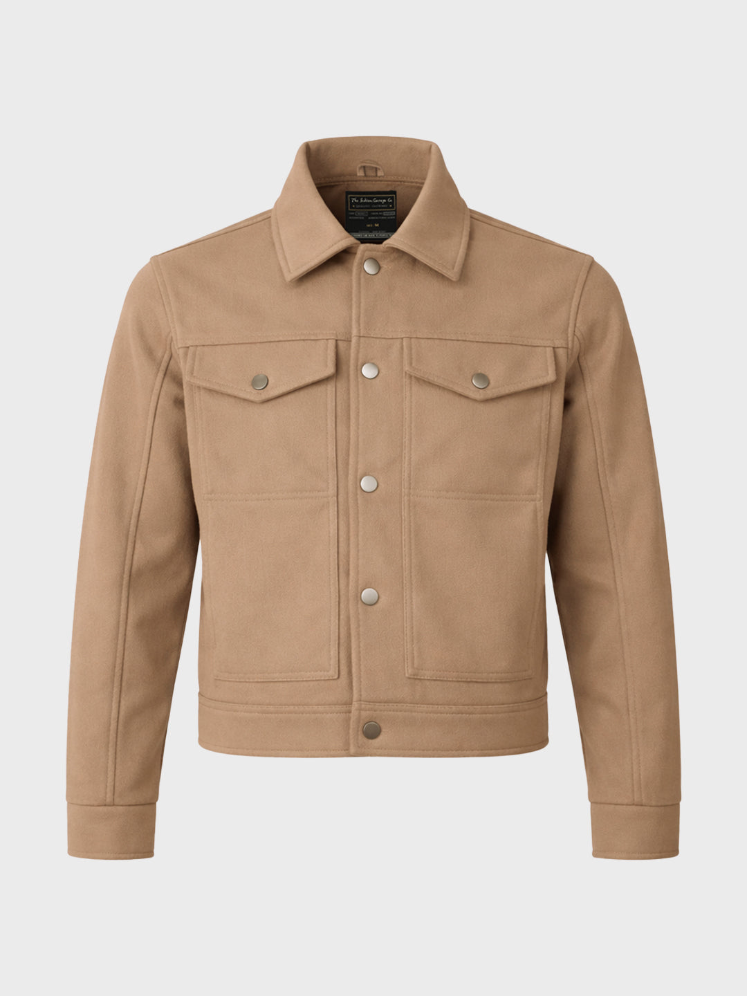 Men's Brown Regular Fit Solid Casual Jacket