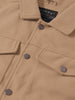 Men's Brown Regular Fit Solid Casual Jacket
