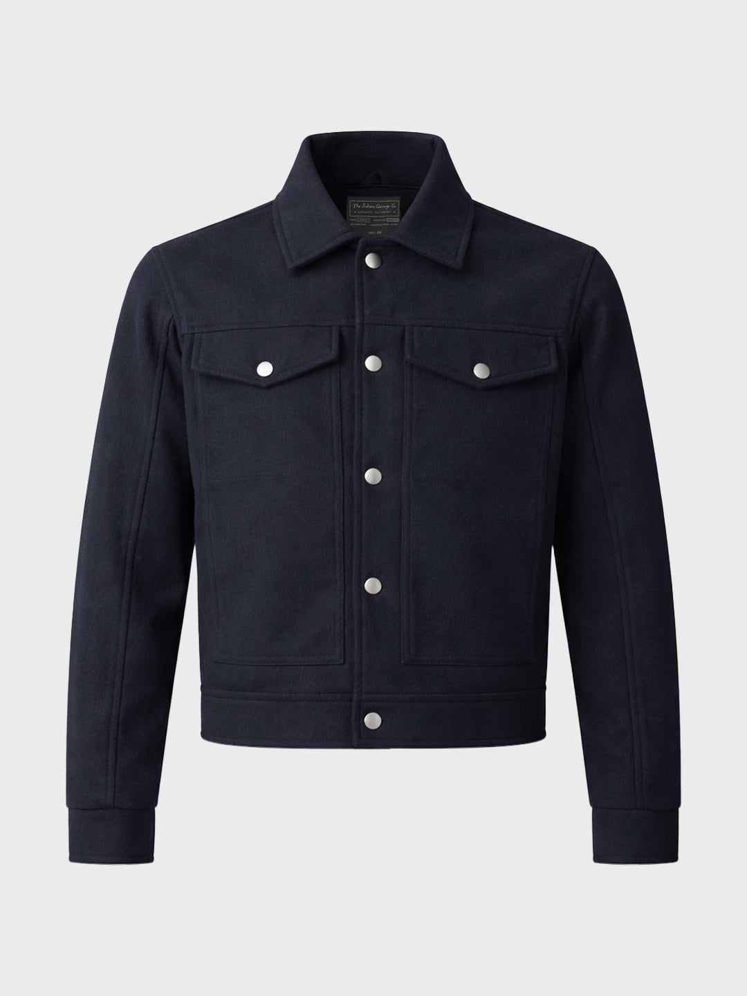 Men's Blue Regular Fit Solid Casual Jacket