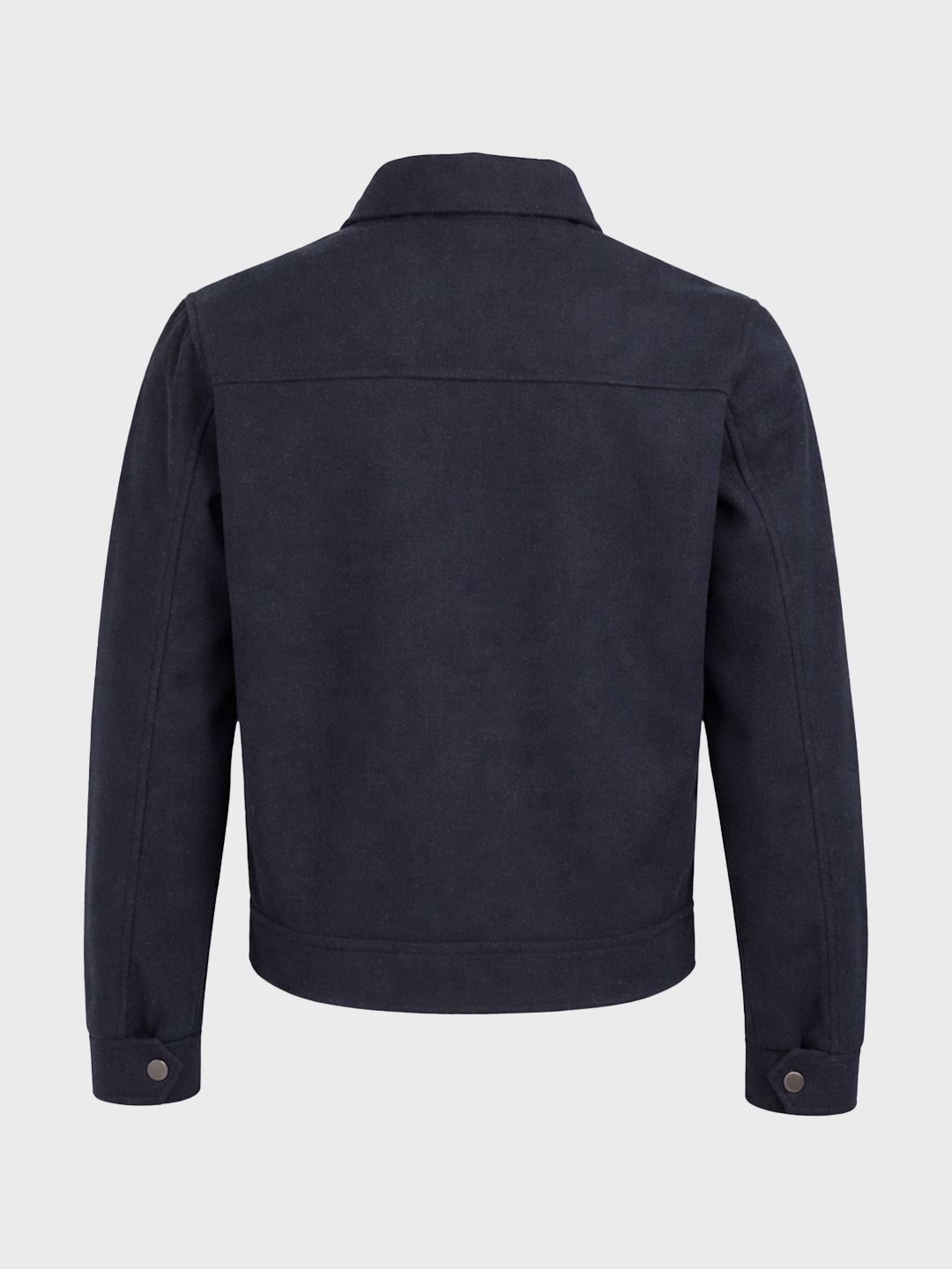 Men's Blue Regular Fit Solid Casual Jacket