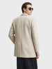 Men's Beige Regular Fit Solid Casual Jacket