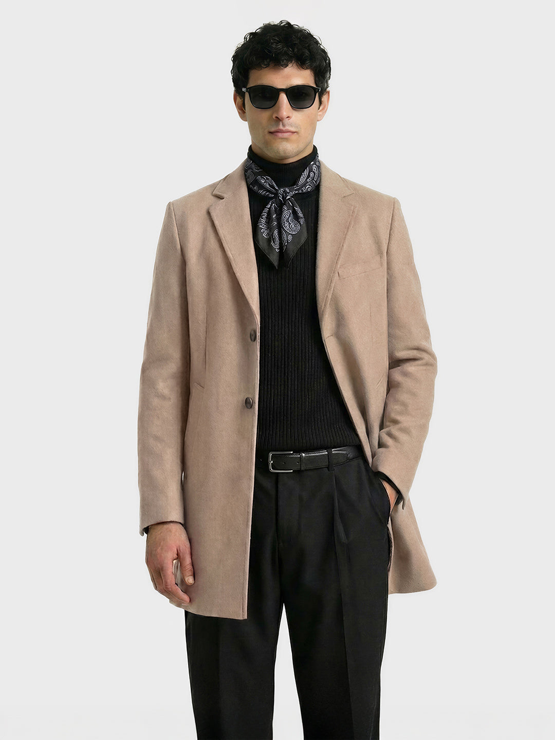 Men's Brown Regular Fit Solid Casual Jacket