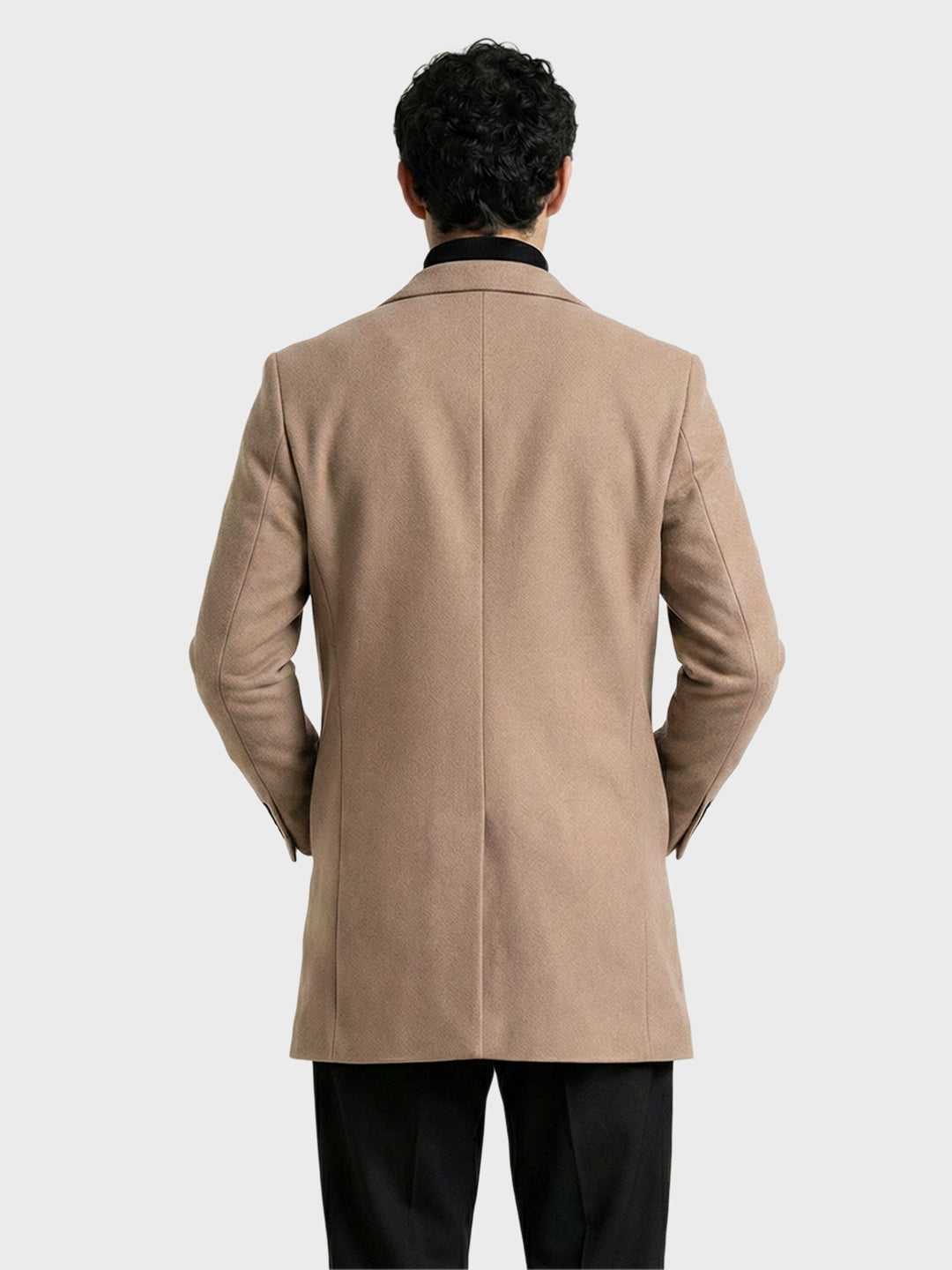 Men's Brown Regular Fit Solid Casual Jacket