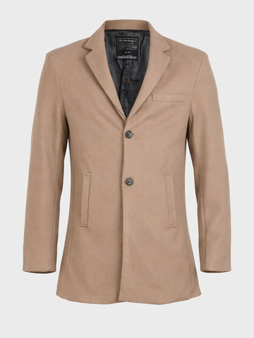 Men's Brown Regular Fit Solid Casual Jacket