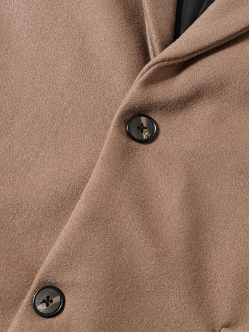 Men's Brown Regular Fit Solid Casual Jacket