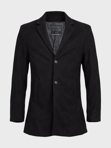 Men's Black Regular Fit Solid Casual Jacket