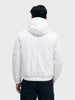 Men's White Relaxed Fit Textured Retro Jacket