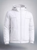 Men's White Relaxed Fit Textured Retro Jacket