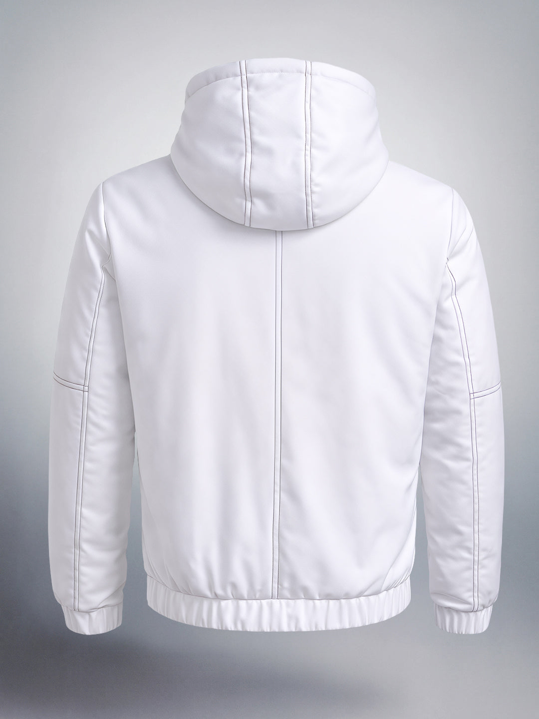 Men's White Relaxed Fit Textured Retro Jacket