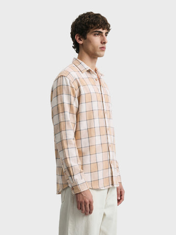 Men's Beige Oversized Fit Casual Shirt