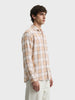 Men's Beige Oversized Fit Casual Shirt