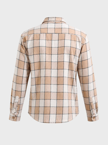 Men's Beige Oversized Fit Casual Shirt