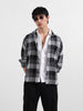 Men's Melange Relaxed Fit Casual Checkered Shirt