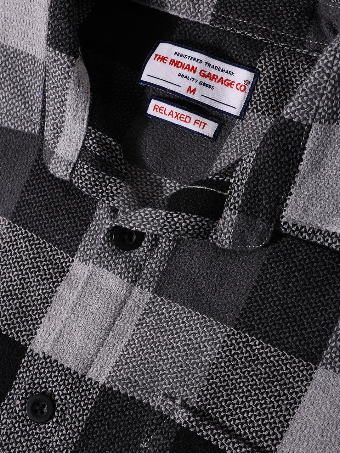 Men's Melange Relaxed Fit Casual Checkered Shirt