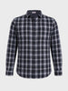 Men's Black Regular Fit Checkered Casual Shirts