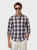 Men's White Regular Fit Checkered Casual Shirts