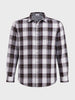 Men's White Regular Fit Checkered Casual Shirts