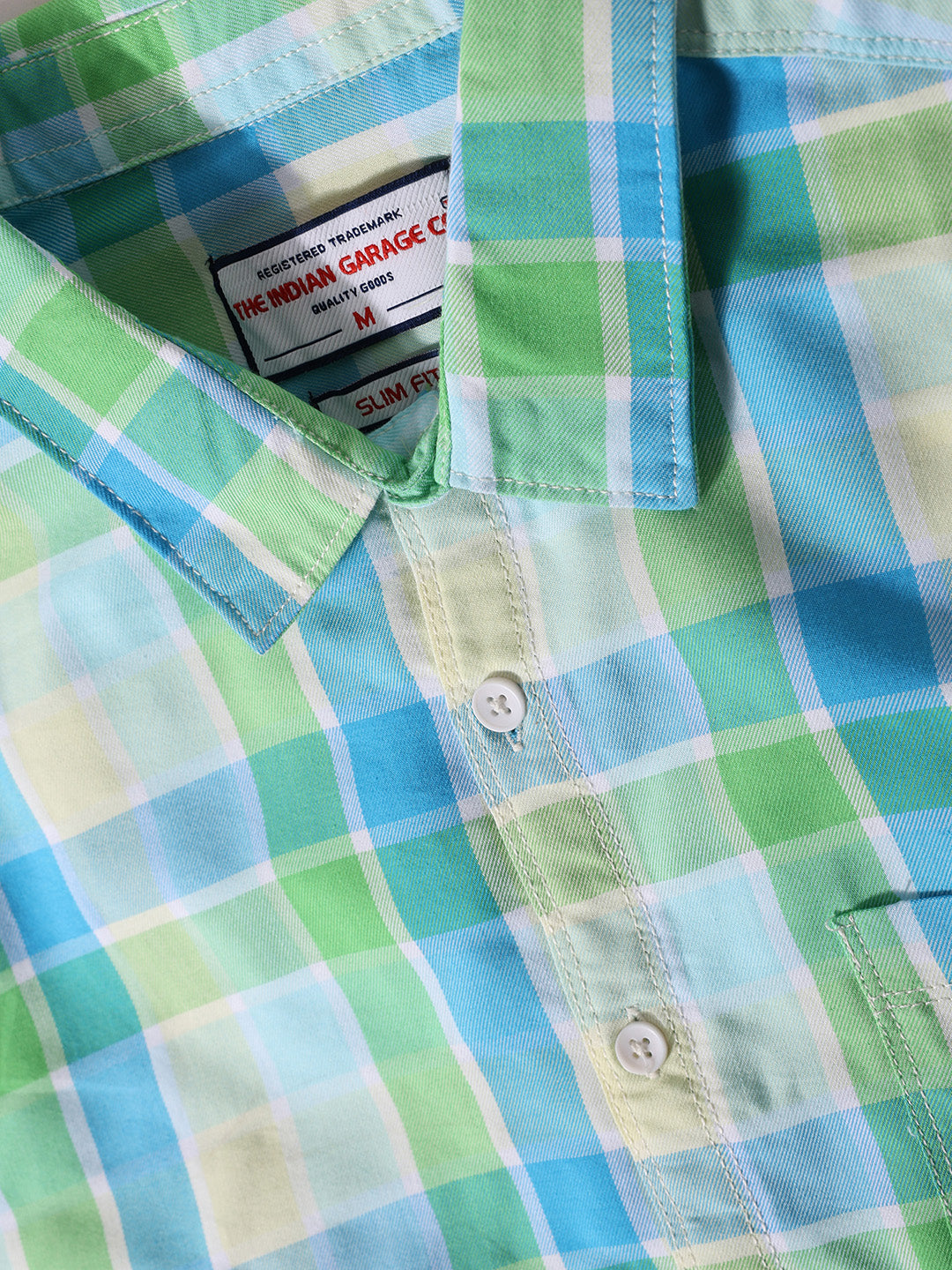 Men's Green Slim Fit Casual Shirt