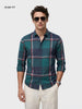 Men's Green Slim Fit Checked Casual Shirt