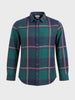 Men's Green Slim Fit Checked Casual Shirt