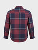 Men's Maroon Slim Fit Checked Casual Shirt
