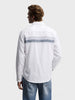 Men's White Slim Fit Printed Casual Shirt