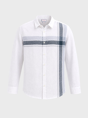 Men's White Slim Fit Printed Casual Shirt