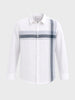 Men's White Slim Fit Printed Casual Shirt