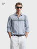 Men's Grey Slim Fit Checked Casual Shirt