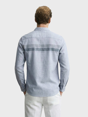 Men's Grey Slim Fit Checked Casual Shirt
