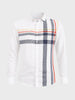 Men's White Slim Fit Checked Casual Shirt