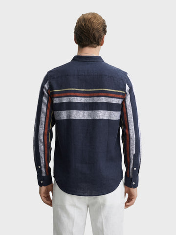 Men's Blue Slim Fit Checked Casual Shirt