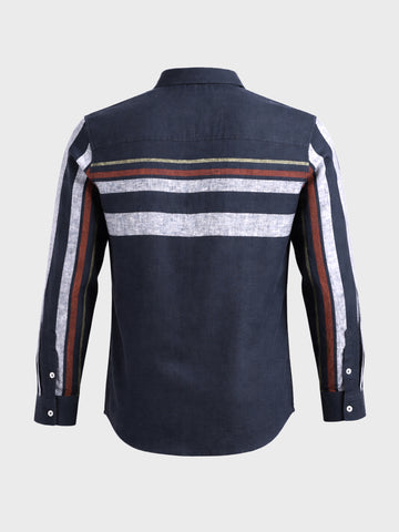 Men's Blue Slim Fit Checked Casual Shirt