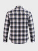 Men's Navy Blue Slim Fit Checkered Casual Shirt