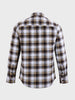 Men's Brown Slim Fit Checkered Casual Shirt