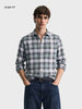 Men's Green Slim Fit Checkered Casual Shirt