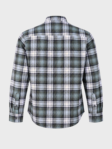 Men's Green Slim Fit Checkered Casual Shirt