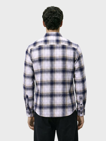 Men's Blue Slim Fit Checkered Casual Shirt