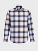 Men's Blue Slim Fit Checkered Casual Shirt